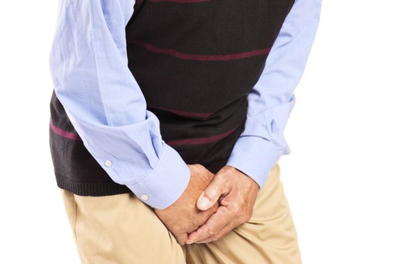 Une douleur persistante dans les organes génitaux est le principal symptôme de la prostatite.